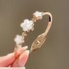 Pulsera de Acero de Titanio Yunyao Trébol de Cuatro Hojas Cielo Estrellado Cintura Delgada para Mujer, Diseño de Nicho de Alta Gama, No se Desvanece, Moderno, Venta al por Mayor Transfronteriza