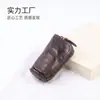 Portallaves de cuero envejecido estilo vintage con correa para la cintura, diseñado para hombres, adecuado para guardar llaves de coche, monedas y cambio pequeño