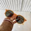 Óculos de sol redondos retrô estilo coreano moda masculina ins Internet Celebrity mesmo estilo Jelly Color Óculos de sol de férias na praia mulheres