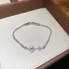 Pulsera de Flor de Circonita de Nácar Blanco Luna de Meteoro Deslumbrante 18K Chapado en Oro Real Joyería de Alta Gama