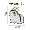 Broche de Metal de Coelho Fofo para Roupas de Meninas Decoração de Mochila Acessórios Formato de Desenho Animado Insígnia Criativa Em Estoque