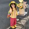 Chaqueta Cortavientos con Capucha de Color Sólido Estilo Coreano para Niñas Estilo Primavera y Otoño 2026 Nuevo Top Elegante de Moda para Niñas Pequeñas