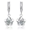 Joyería para la oreja pendientes de plata bañada en oro con forma de ciruela pendientes simples de flor de ciruelo y peonía para mujer suministro de fábrica al por mayor