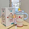 Nueva Taza de Agua de Oficina para Mujer de Alta Calidad con Revestimiento Interior de Cerámica, Taza Térmica de Acero Inoxidable, Exquisita Taza de Agua de Regalo al por Mayor