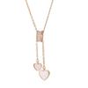 Collar de anillo con borlas y diseño romano de estilo coreano con personalidad de viento simple, colgante en forma de corazón a juego para mujer, cadena de clavícula al por mayor