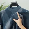 Novedad Otoño e Invierno 2024 Suéteres de Punto para Hombre Casual Cálido para Personas de Mediana Edad Cuello Redondo Suéter Básico de Moda para Hombre