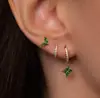 Lista de Productos Nuevos de Amazon Pendientes de Moda para Mujer Anillo Set de Oreja Única Hebillas para Oreja Clips para Oreja Chapados en Cobre Oro Real de 14K