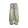 Beijie Moda Masculina Estilo Americano Marca Tendência Outono 2025 Novo Jeans Vintage Lavado Calças Retas Casuais Largas Masculinas