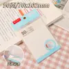 50 Hojas de Notas Adhesivas Transparentes Esmeriladas Tiras Adhesivas de Color Fluorescente para Mascotas Notas Adhesivas para Estudiantes Papel Adhesivo Notas Adhesivas Reutilizables Notas de Memo