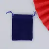 Pacote de Bolsa de Flanela Vermelha Bolso Jogo Cultural Bolsa de Presente Cordão Joias Embalagem de Joias Pequena Bolsa de Pano Bolsa para Armazenamento de Fones de Ouvido