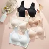 Sujetador Deportivo Sin Costuras Agradable para la Piel Alta Elasticidad Transpirable Tirantes Anchos Moldeador para Mujer
