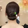Pasador de Pelo Simple con Perlas de Tres Dientes de 8cm Artefacto para el Cabello en la Parte Posterior de la Cabeza Pasador Elegante Estampador de Cabello Moda Pasador de Cabello Peine de Cabello