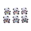 Acessórios de Artesanato DIY Desenho Animado de Panda Redondo 3D, Cola de Creme Resina Peças Pequenas Material Atacado