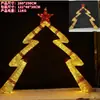 Decoraciones navideñas brillantes, arco dorado y conjunto de pesebre, decoración de escaparate para escenas de hotel y comerciales, accesorios para arreglos exteriores