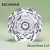 Rosa Octagonal do Milênio Zircônia Colorida 5A Gradiente Flor Portátil Acessórios para Nail Art DIY Atacado Pedras Soltas Corte Rosa