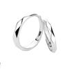 Anillo de Diamantes Blanco y Negro para Hombre y Mujer un Par de Anillos de Dedo Abiertos con Diamantes Multifacéticos Simples de Lujo Ligero para Amor a Larga Distancia Anillo de Pareja