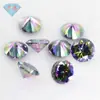 Venta al por mayor de Zirconias de Siete Colores Galvanizadas en Piedras Sueltas, Gemas Artificiales de Circonia Cúbica con Base de Punta, Formas Redondas e Irregulares para Monturas de Anillo