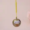 Pingente para Celular Gato da Sorte com Sino, Sino Cartoon Pintado Colorido Pingente Festivo Gato da Sorte Pet Fofo DIY