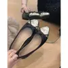 Primer Encuentro Temporada Lazo Pequeño Estilo Francés Suela Plana Tacón Oculto Slip-on Zapatos Individuales Mujer Bloqueo de Color Mary Jane Mocasines