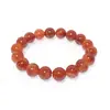 Pulseira de Ágata com Padrão de Dragão Vermelho Natural para Homens e Mulheres, Círculo Único de Contas Redondas, Padrão de Escamas de Dragão para o Ano de Nascimento, Pulseira da Sorte, Fornecimento no Atacado