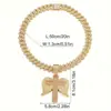 Popular Transfronteiriço Strass Personalizado Completo em Diamante Asas de Anjo Cruz Pingente Hip-Hop Personalizado Criativo
