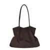 Bolsa Tote Feminina 2025 Nova Outono/Inverno Grande Capacidade Vintage Versátil Tendência Estilo Executivo Faculdade Bolsa de Mão Bolsa de Ombro