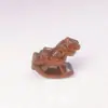 Talla en Madera de Ciprés Caballo de Juguete Palosanto Adornos de Escritorio Cadena para Teléfono Móvil Tallada a Mano Manualidades con Forma de Animal Decoración Colección