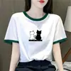 Moda de Comércio Exterior Transfronteiriço Mamãe Verão Novo Estilo Versátil Patchwork Jovem Camiseta de Manga Curta para Mulheres