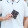 Bolso cruzado para hombre con costuras, bandolera, bolso cuadrado pequeño, gran capacidad, bandolera pequeña portátil, billetera de diamante simple urbana para hombre