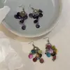 Pendientes Bohemios Étnicos de Conchas de Colores con Borlas Pendientes Largos Retro Pendientes de Estilo Vacacional para Mujer