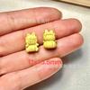 Bolso de Cuerno de Cocodrilo Turquesa Magnesita Porcelana Alta Corpse Tuolin Labubu Dios Amarillo de la Riqueza Accesorios Hecho a Mano DIY Wen Jugar
