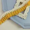 Encaje plisado de gasa multicolor de 2.5 cm de ancho con perlas, accesorios, decoración de ropa, puños, escote, hecho a mano, bricolaje