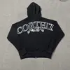 Cardigan con Letra Bordada Alcatraz de Venta Cruzada Europea y Americana Sudadera con Capucha Forrada de Polar Chaqueta Pantalones Casuales