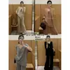 Conjunto de Tricô Fashionável Estilo Coreano para Mulheres, Estação Europeia 2026 Novo de Primavera Conjunto de Duas Peças com Moletom de Manga Longa Decote V e Calça de Pernas Largas