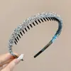 Tiara Colorida de Acrílico para Mulheres com Dentes, Antiderrapante, Presilha para Segurar a Franja, Simples e Versátil, Adequada para Lavar o Rosto, Tiara com Abertura para o Cabelo