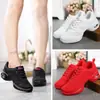 Zapatos de Baile Nuevos de Verano Transfronterizos, Zapatos de Baile Moderno de Malla Tejida Fly Transpirables, Zapatos de Baile de Suela Blanda para Baile Cuadrado de Adultos