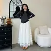 Saia Patchwork de Renda Franzida Estilo Francês para Mulheres, Nova Primavera 2026 Cintura Alta Linha A Solta Camadas Bolo Saia