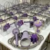 Set de regalo creativo: martillo de artemisa, máscara para ojos, caja de regalo con toalla, pequeño regalo práctico para apertura de salón de belleza, morado