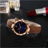 Reloj para Mujer Shake Tone Mismo Estilo Brillante Estrellado Reloj Coreano de Cuarzo Oro Rosa con Pedrería Reloj de Pulsera de Moda para Mujer