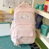 Nova mochila fofa para alunas do ensino fundamental, grande capacidade, leve, reduz o peso, adequada para alunos do ensino médio e universitários, mochila de viagem