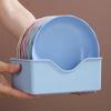 Plato Redondo Plato para Escupir Huesos Doméstico Plástico Mesa de Comedor Plato para Huesos Plato para Escupir Huesos Snacks Plato Pequeño Plato para Basura Almacenamiento Base