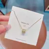 Coleção de Colares de Aço Titânio, Estilo Celebridade da Internet, Corrente de Cintura Cravejada com Diamantes, Pedra Olho de Gato, Colar de Flor Tulipa