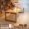 Escritorio de sala de estar de madera maciza, mesa de lectura y estudio, escritorio de oficina de doble persona para uso doméstico, mesa multifuncional para sala de estar