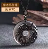 Collar con Colgante de Hebilla de la Paz de Obsidiana Hielo Signo del Zodíaco para Hombre Collar para Mujer Año del Zodíaco Tigre Colgante Patronus
