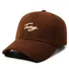 Otoño/Invierno Nuevo Bordado Letra Hombres Terciopelo Plus Cálido Gorra Pico de Pato Moda Versátil Unisex Protección Orejas Protección Frío Gorra de Béisbol