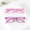 Nuevas gafas para niños de lente plana anti luz azul para estudiantes, caja simple, ultraligeras, montura completa, gafas de moda, venta al por mayor