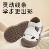 Sandálias Vazadas Respiráveis Infantis, Sapatos Anticolisão com Solado Macio Antiderrapante para Crianças Pequenas, Sapatos Fechados de Verão Antichute para Meninos e Meninas de 1 a 4 Anos