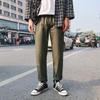 Pantalones occidentales recortados para hombre, de moda, estilo coreano, casuales, combinables, ajustados, deportivos, de primavera y verano, de pierna recta.