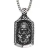 Acero de titanio nórdico retro mito aoding logo vikingo guerrero colgante hombres ins punk hip hop calle collar