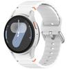 Extra Grande Adecuado para Samsung Watch7 Correa con Patrón Ondulado Costura Hebilla Deportiva Plateada Correa Fe